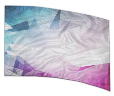COLOR GUARD FLAGS FRAGMENTED HUES SILKS - NEW - 36" x 54" Standard Curved