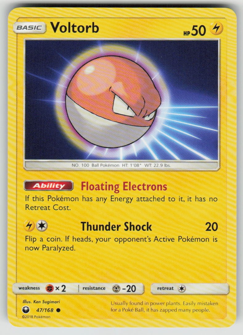 Pokemon Voltorb 47/168 SM - Celestial Storm Normal