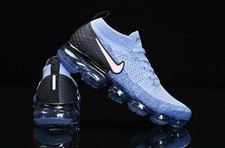 Men Nike Air VaporMax Flyknit 2 Light Blue Pink Breathable Sports Trainers
