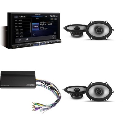 Alpine iLX-507 Mult. Receiver Wireless CarPlay & Android Auto + Speakers