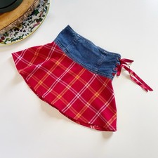 Vintage Route 66 Denim Flannel Skirt  Size 6