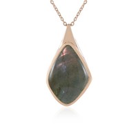 Cavill Halskette Labradorit 18Ct RoséVergoldet Damen Schmuck Silber