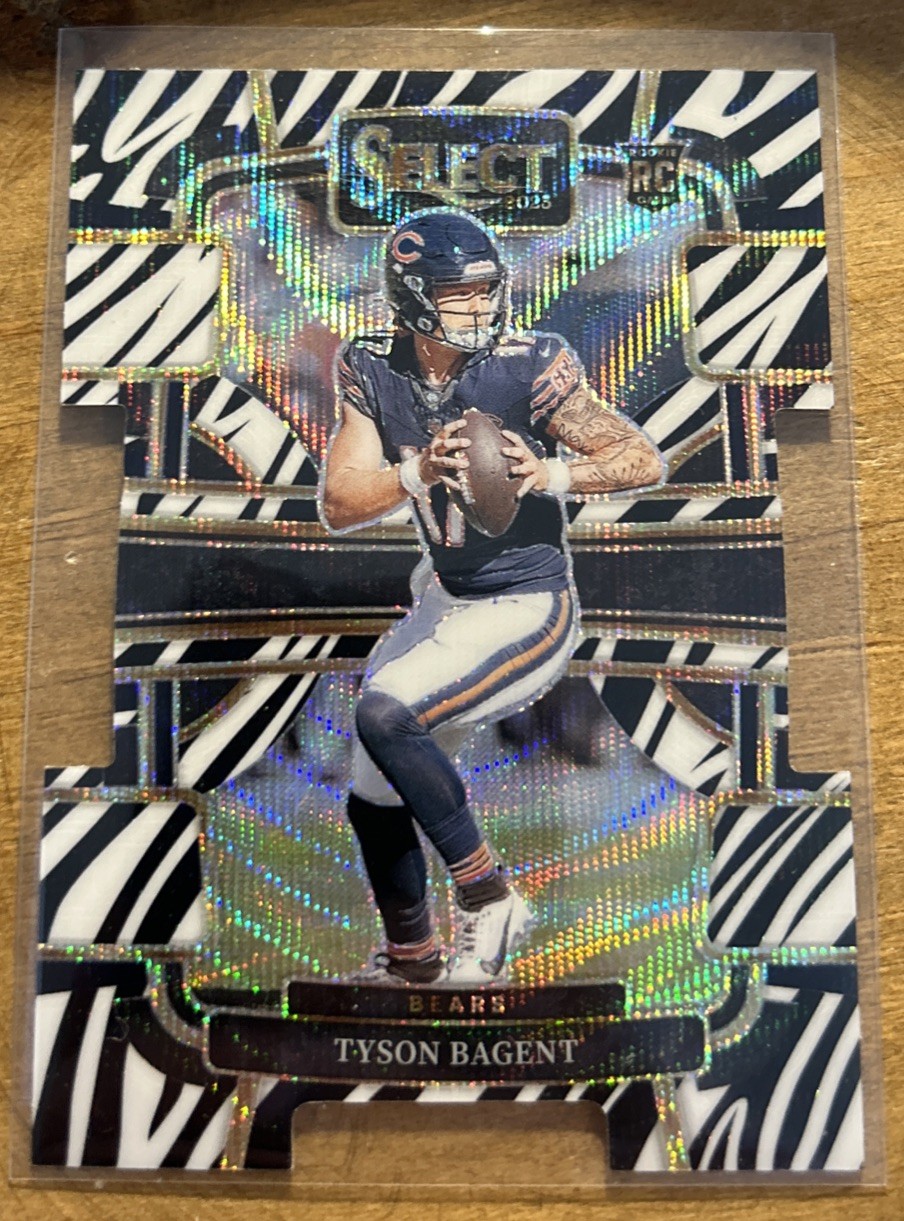 Tyson Bagent 2023 Select NFL ZEBRA Prizm RC Concourse Die-Cut  #18 Case Hit📈📈