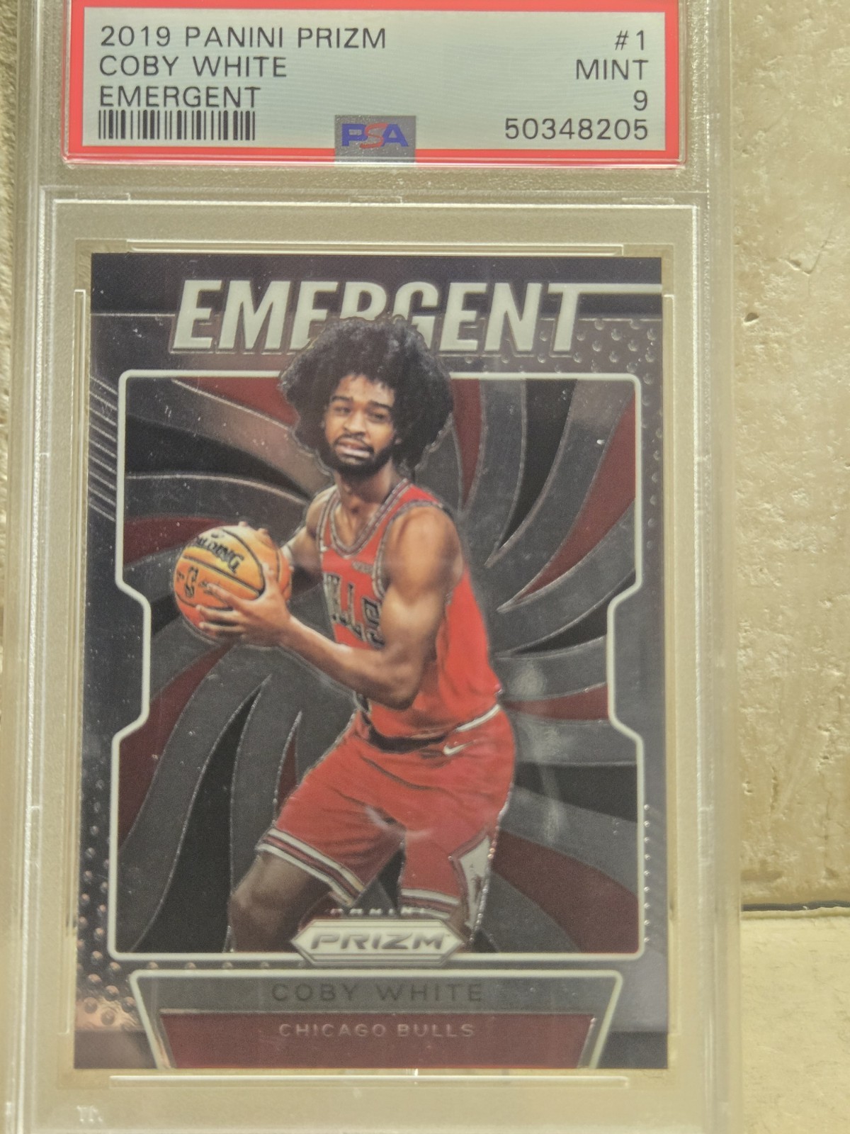 2019-20 Panini Prizm - Emergent - Coby White #1 PSA 9 Chicago Bulls