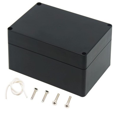 Junction Box IP65 Waterproof Outdoor ABS Plastic Electrical Enclosure Black