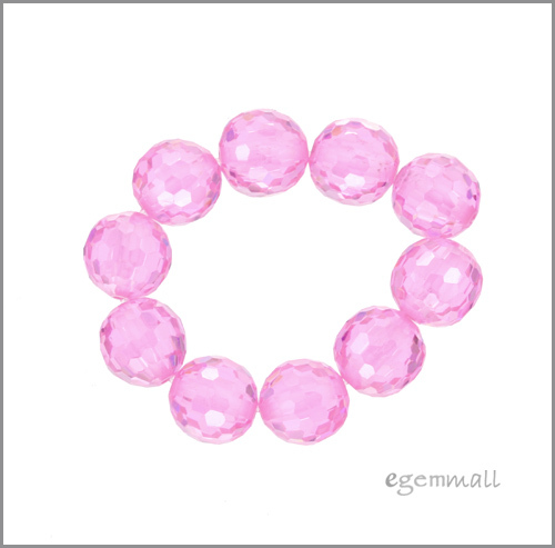 Cuentas redondas de circonio cúbico 8 mm rosa 8 piezas #64162 - Imagen 1 de 1