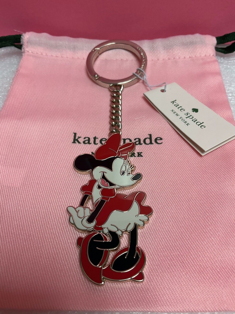 sale!kate spade new yorkーディズニーコラボminnie key fobs NWT Kate Spade New York X Disney Minnie Mouse Keychain FOB