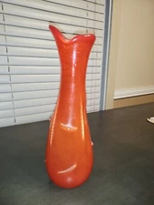 Rare Vintage Out of this world groovy Atomic Hand Blown Glass . Vibrant color!!
