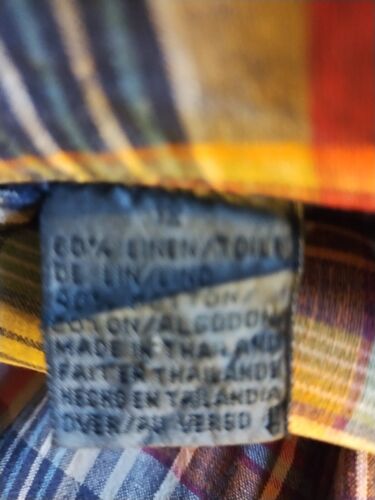 Liz Claiborne Liz Wear Linen Cotton Madras Blazer Jacket - Size 12 - Vintage - Picture 3 of 4