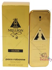 1 Million Elixir By Paco Rabanne 3.4/3.3 oz Parfum Intense Spray Men New In Box