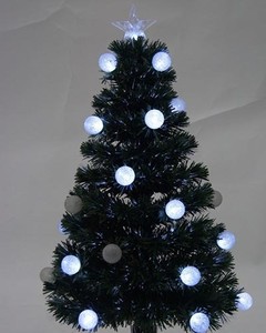 Green 120cm 4ft Fibre Optic Christmas Tree With 28 White