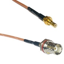 RG316 SMB MALE BULKHEAD to BNC FEMALE SM BULKHEAD RF Cable Rapid-SHIP LOT