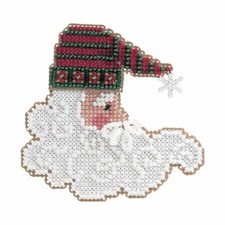 Twinkle Claus Beaded Ornament Kit Mill Hill 2002 Charmed Santa Faces