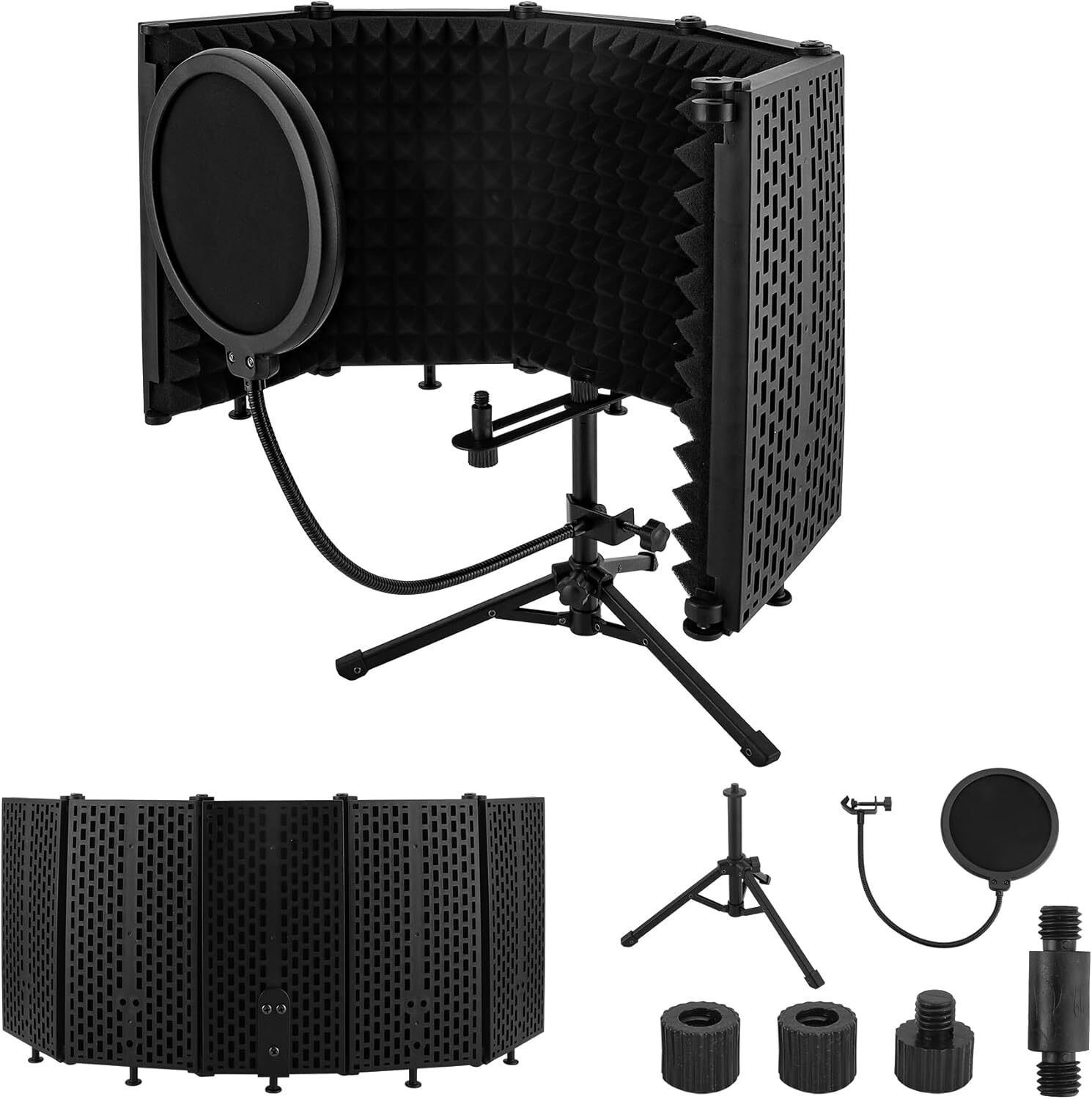 Recording Microphone Isolation Shield with Pop Filter, High Density...