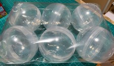 6 pcs Gashapon Empty Capsules dia.About 65mm 2.55"  Multicolor Gacha used