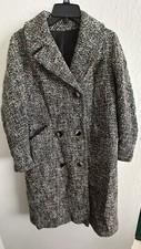 Charlotte Coats Tailored By Arcadia Of California Black White Wool Lined Coat