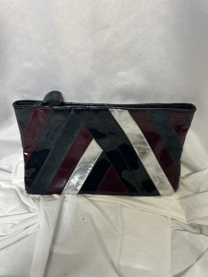 Bolso de mano de gamuza charol Goldenbleu 13x8,5 multicolor Foto 2 de 4