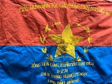 Flag , VC vietcong NVA NLF North vn army flag to win bien hoa 1968 year , z