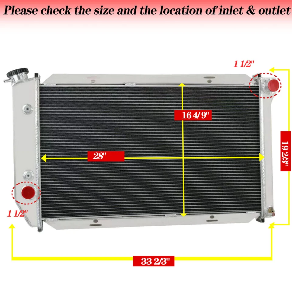 4 Row Radiator+Shroud+Fan+Relay For 1975-1976 FORD ELITE/1972-76 MERCURY MONTEGO - Image 3 of 4