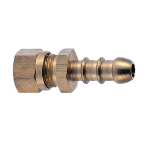 FULHAM GAS NOZZLE 1//4/" COMPRESSION COPPER PIPE FITTING TO 10mm 8mm ORANGE HOSE