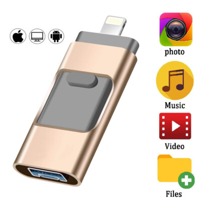 USB3.0 Flash Drive Speicherstick OTG Für iPhone iPad iOS 32/64/128/256/512GB
