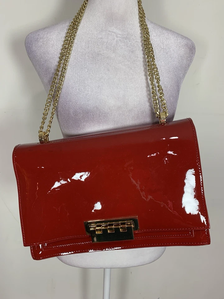 Bolso Bandolera Zac Posen Mujer Color Rojo Patente Foto 2 de 4