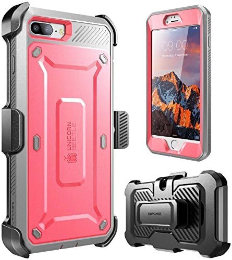 SUPCASE for iPhone 8 Plus & 7 Plus Built-in Screen Case Shockproof Holster Cover - Image 3 of 4
