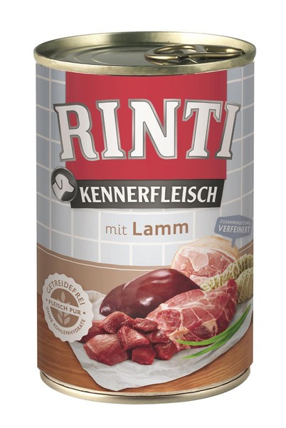 Rinti Kennerfleisch Pur Lamm 24X 400G Nassfutter Feuchtnahrung Hundefutter-image
