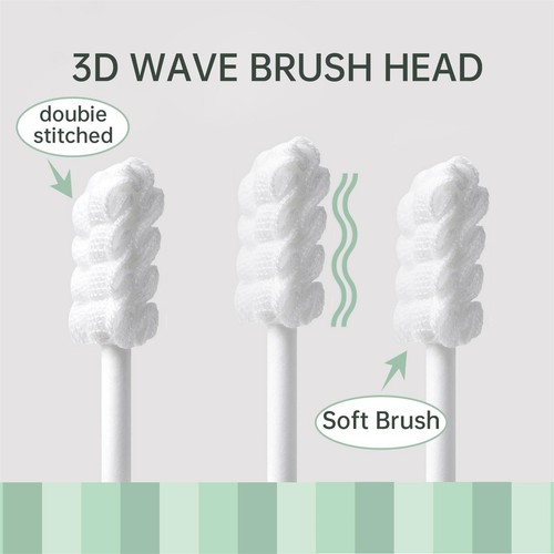 60/102 PCS Baby Tongue Cleaner Newborn Flexible Baby Oral Cleaner Super Soft - Picture 7 of 13