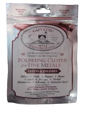 Cape Cod metal Polishing Cloths Package of 2. #88821  NEW