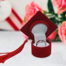 Commemorative Academic Hat Jewelry Box Thoughtful Graduation Hat Rings Box