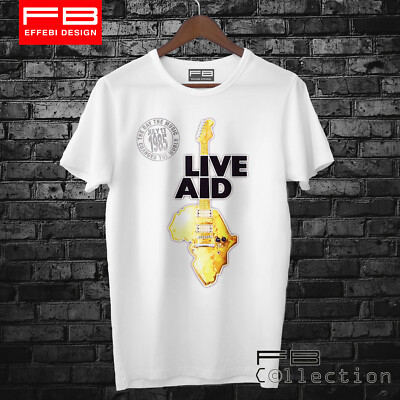 LIVE AID ART T-Shirt Konzert Musik Event Queen Live 1985 80er Bowie Geschenkidee