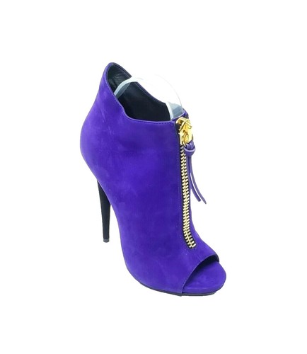Giuseppe Zanotti・パープルミュール38 Giuseppe Zanotti 1” Platform Purple Suede With Tassel -Sz 38