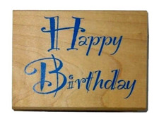 Stamp Craft Happy Birthday Playful Birthday 440H01 Wood Mounted Rubber Stamp