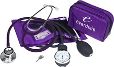 Purple Blood Pressure Monitor Easy Read 3 Piece Set Adult Size Latex Free