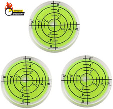 3Pcs Circular Bubble Level Bullseye Degree Marked Surface round Spirit Levels Me