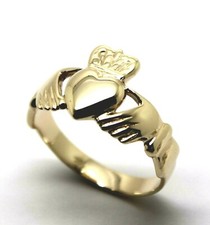 Size U Genuine Solid 9ct 9kt Heavy Yellow Gold Extra Large Irish Claddagh Ring