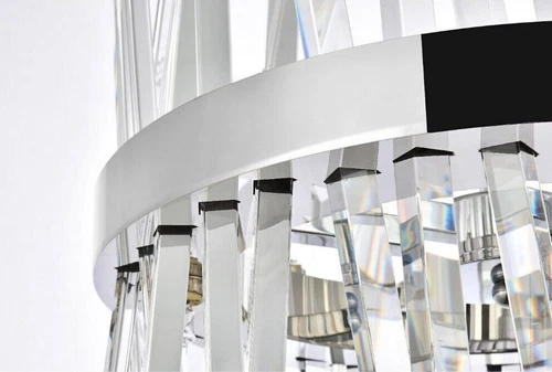 Crystal Chandelier Chrome Kitchen Island Dining Room Pendant Light Fixture 16" - Picture 7 of 9