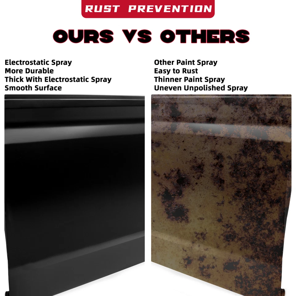 Black Steel Tailgate Assembly For Chevy Silverado GMC Sierra 14-19 W/ Assist - Imagem 3 de 4