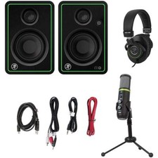 Mackie Creator Bundle with CR3-X Monitors, EM-USB Condenser Microphone and MC-10