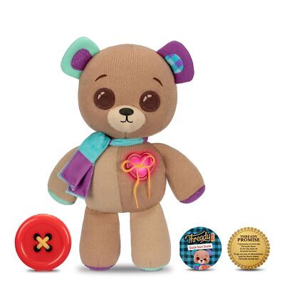 Thready Bear 23001 Interactive 14'' Plush Teddy Bear, 70+ Expressions &