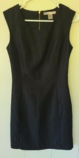 LOVE 21 By FOREVER 21 BLACK Sz S Dress Sleeveless Fitted Textured Gold Zip Back
