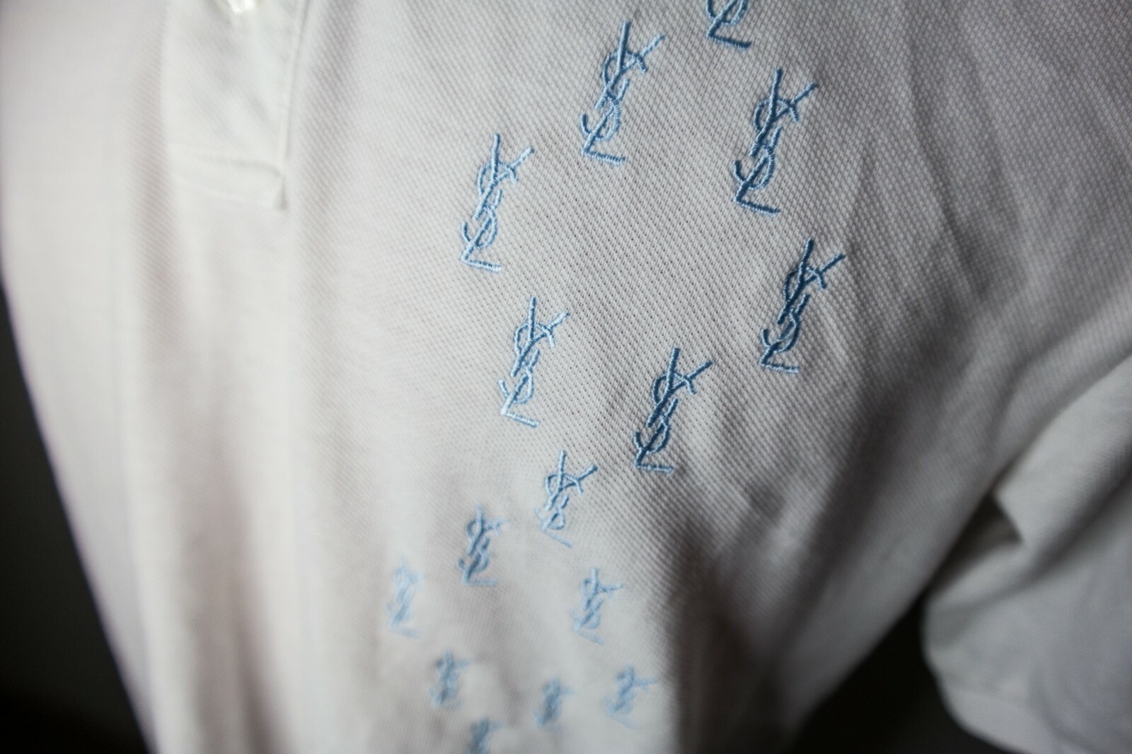 Polo Yves Saint Laurent ysl uomo taglia L monogram logo vintage
