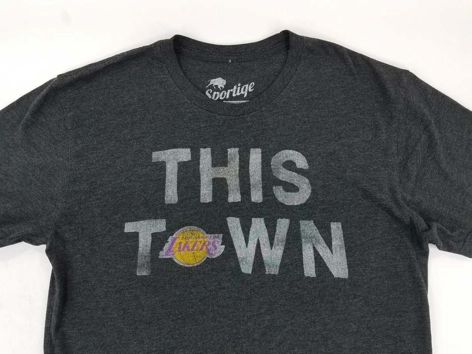 Los Angeles Lakers THIS TOWN NBA Men’s Graphic Tee Shirt Size L Gary B16 - Image 2 of 4
