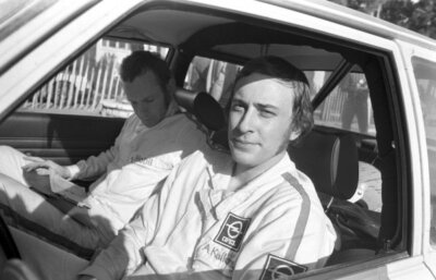 Anders Kullang and Claes Goran Andersson Opel Ascona 1973 Rally Car Old Photo