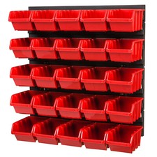 Stapelboxen Wandregal Box Sichtlagerkästen Schüttenregal Lagersystem 25 Boxen