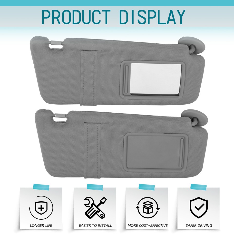 Sun Visors For Toyota Camry Right Passenger Side Sun Visor For 2007-2011 Toyota Camry W/o Sunroof USA Gray Headlight Assemblies For 2011 Toyota Camry - Foto 12