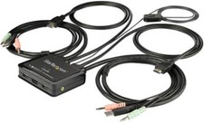Switch KVM De 2 Puertos USB Y Cable Digital A/V 4K Con Control Remoto - SV211HDU