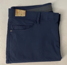 Weatherproof Vintage Men's Tech Pant Straight 5 Pocket 40x29 BLUE Flex Stretch