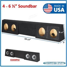 4 - 6.5" sound bar sealed speaker box 6 1/2" sub box Ground shaker Enclosure